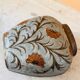 Vintage enamelled brass vase