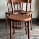 Set of 4 Fischel bistro chairs in bent wood gendarme hat 1920
