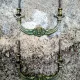 Paire de poignées de meuble en bronze mascaron XIXe siècle