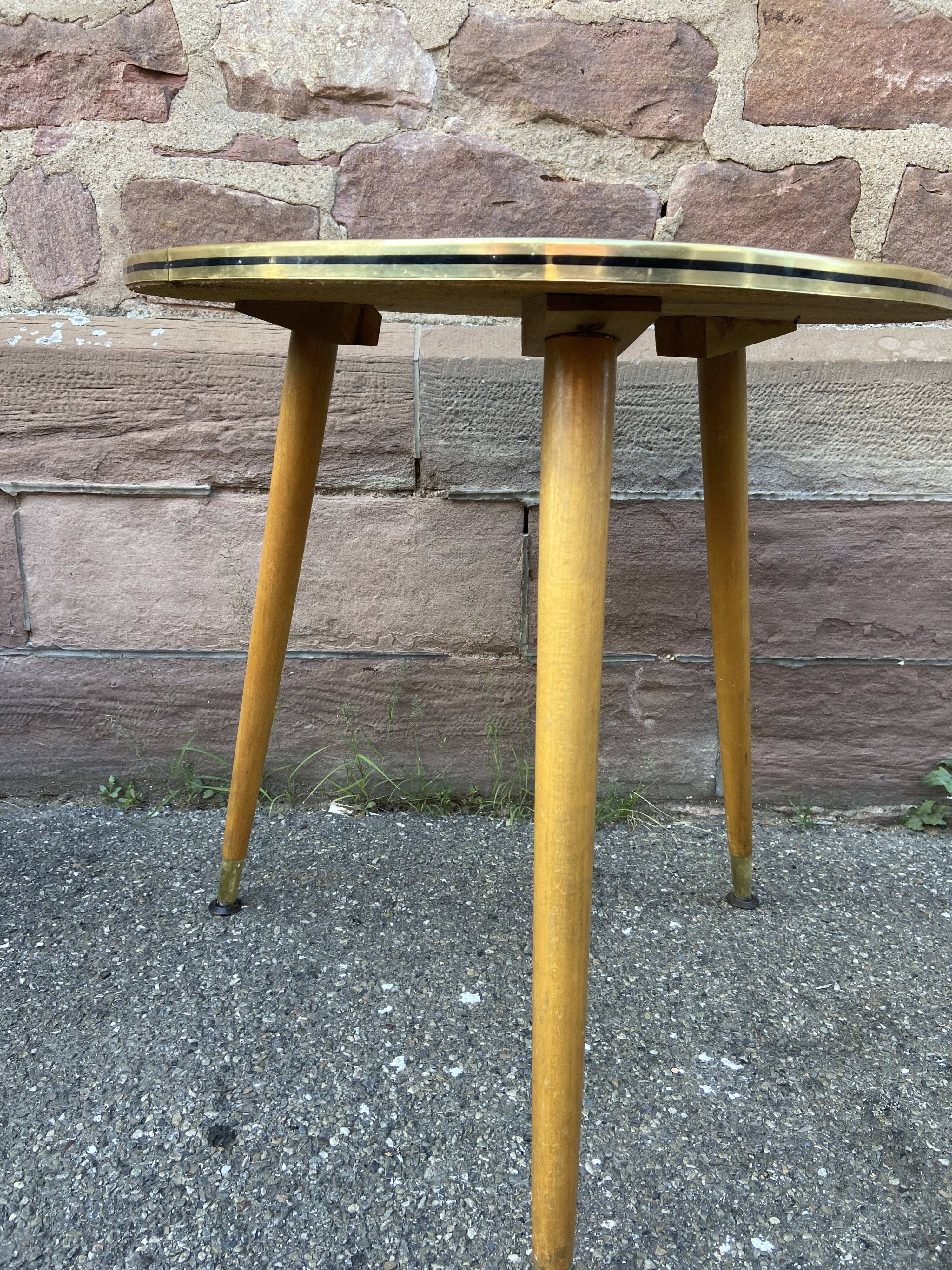 Coffee table cocktail Formica French vintage design 1960