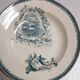 5 anciennes assiettes creuses Terre de fer rocaille faience pexonne