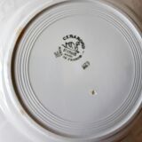 Old flat plates mismatched in earthenware