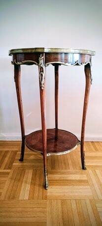 Restored Louis XV Style Gueridon with Marble Top & Chiselled Bronzes