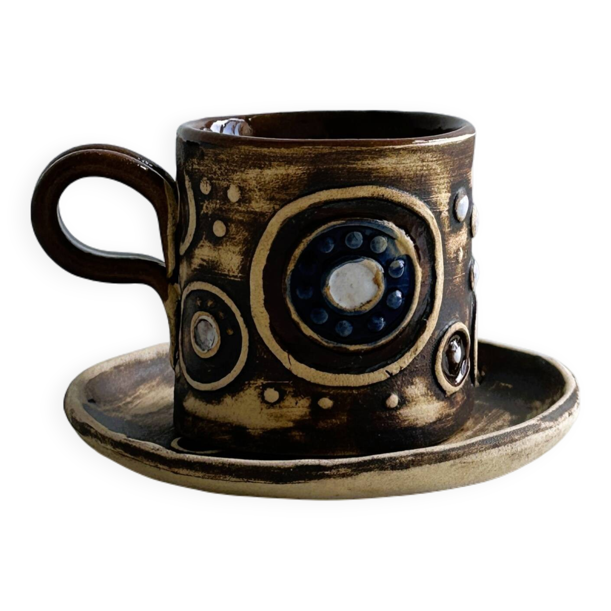 Rustic ceramic coffee mug