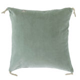 Velvet cushion 45x45cm celadon color