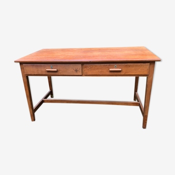 Colonial desk in massive teak