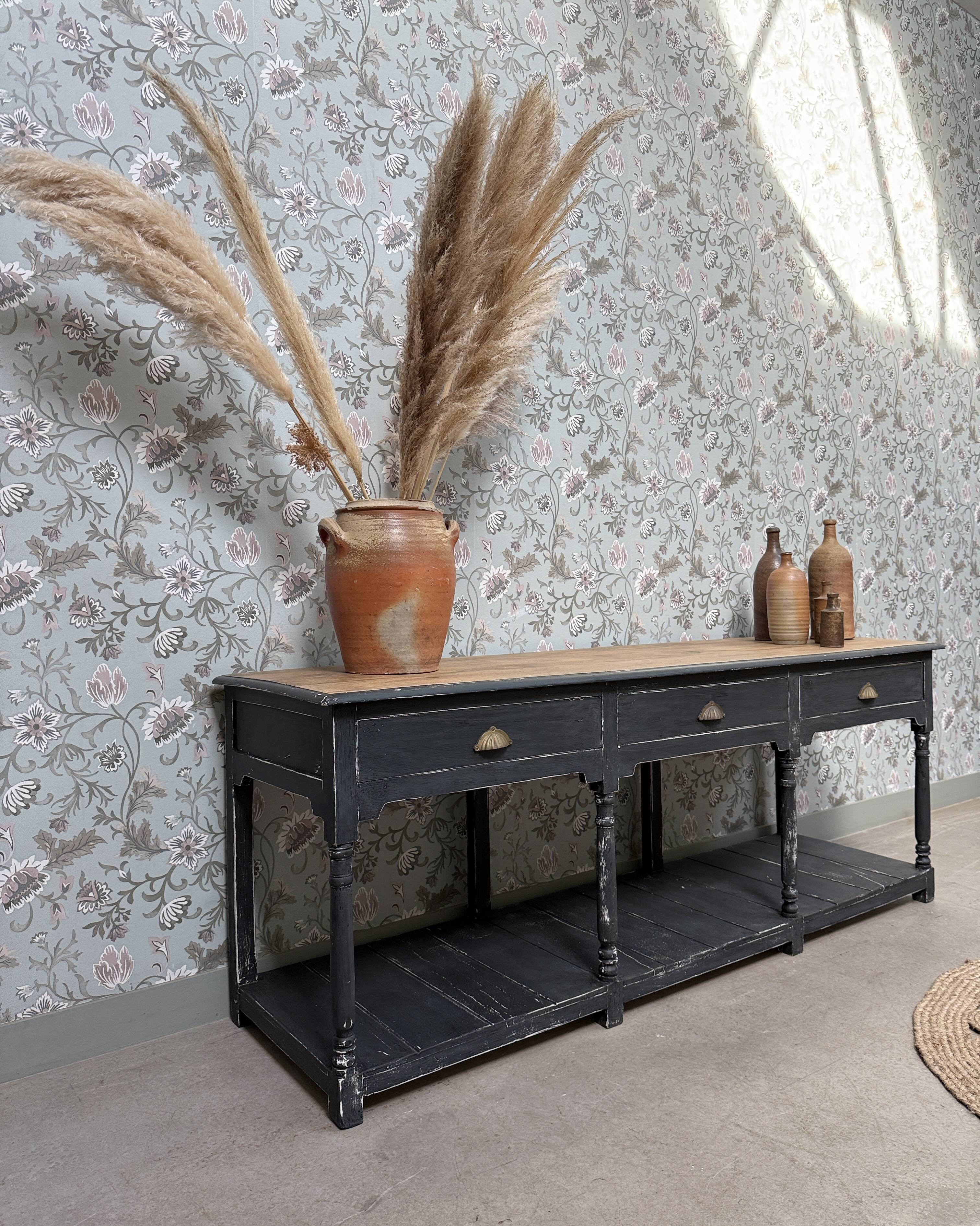 Large patinated draper's table (renovated)