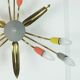 1950s mid century sputnik spider 9-light CEILING LAMP brass metal