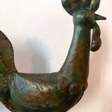 Coq du clocher ancien en cuivre