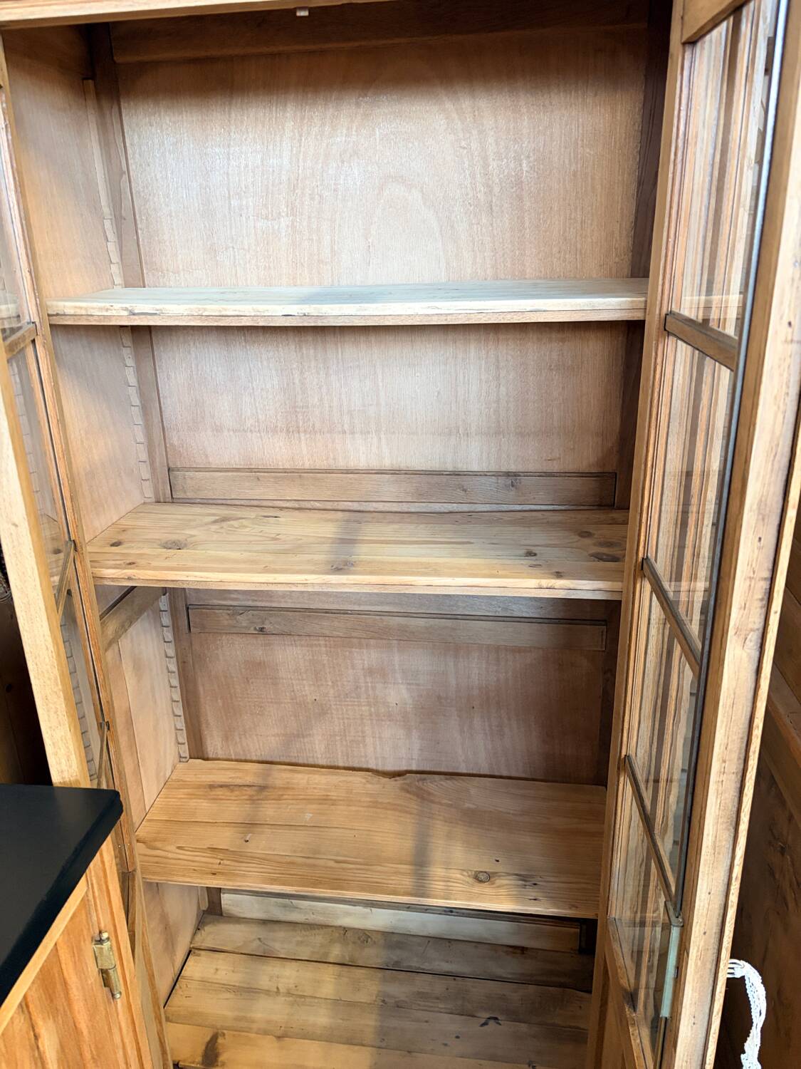 Oak display cabinet