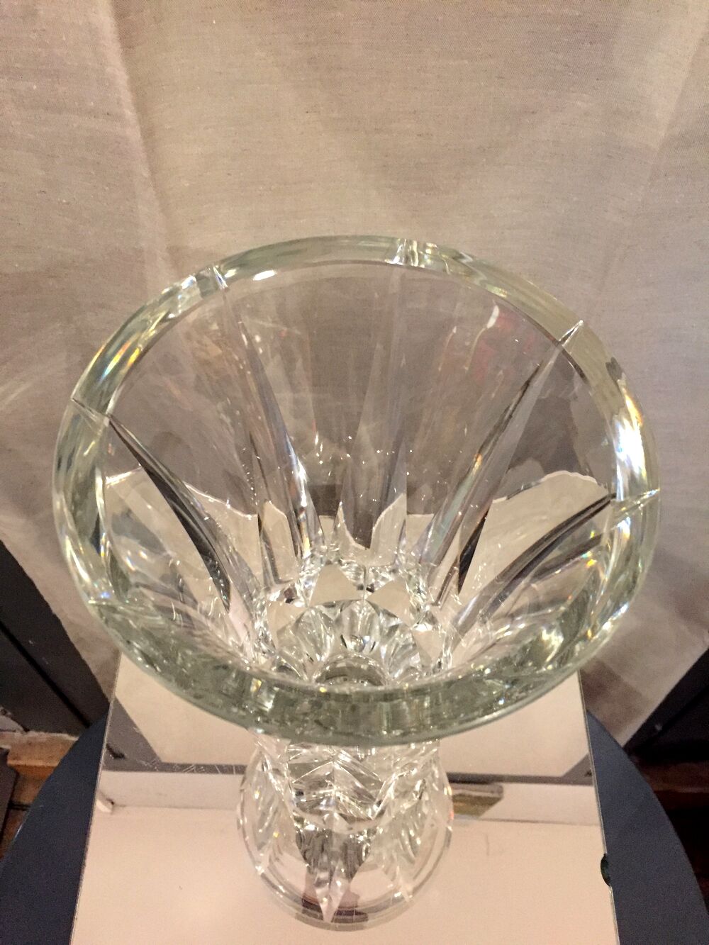Crystal vase cut st louis model florida