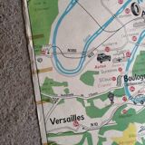 Vintage school map mdi France Paris Paris region