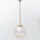 Vintage sphere chandelier in transparent glass and metal – 1960s