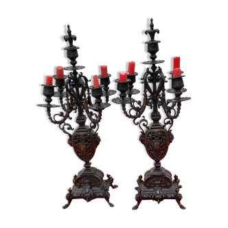 Pair of candelabra bronze 19th