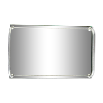 Plateau miroir rectangulaire ancien