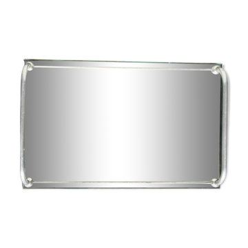 Plateau miroir rectangulaire ancien