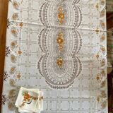 Vintage tablecloth and 6 napkins