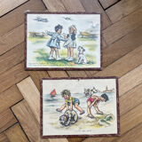 Set of 2 paintings Germaine Bouret