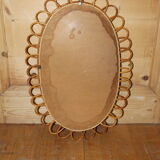 Rattan mirror circa 1960 41x60cm