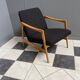 Black Boucle fabric chair 1970s