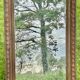Large antique moulded wooden mirror 61 x 94 cm