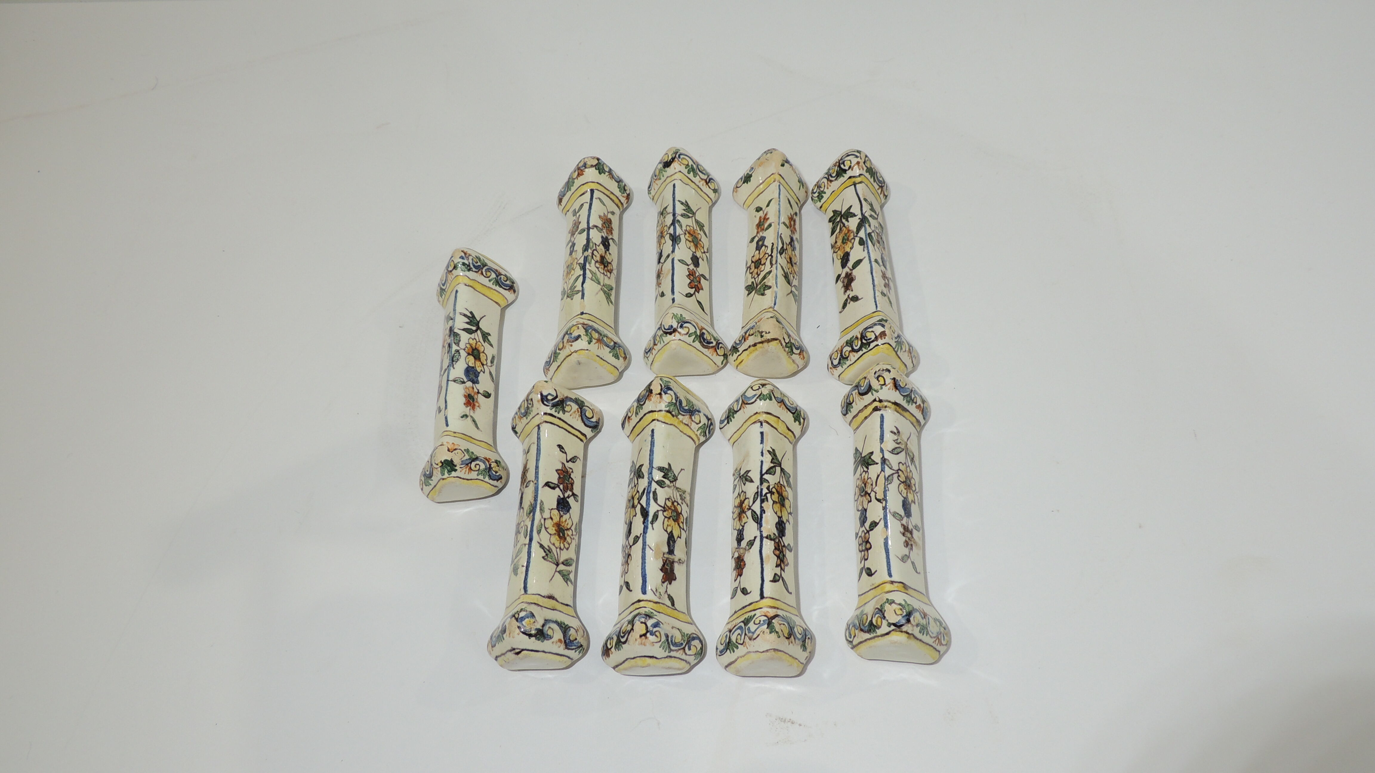 Antique ceramic knife holder / handmade / XIXth