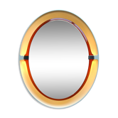 Miroir ovale retroéclairé Allibert , années 70