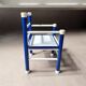 Paire de chaises enfants en bois bleu et blanc