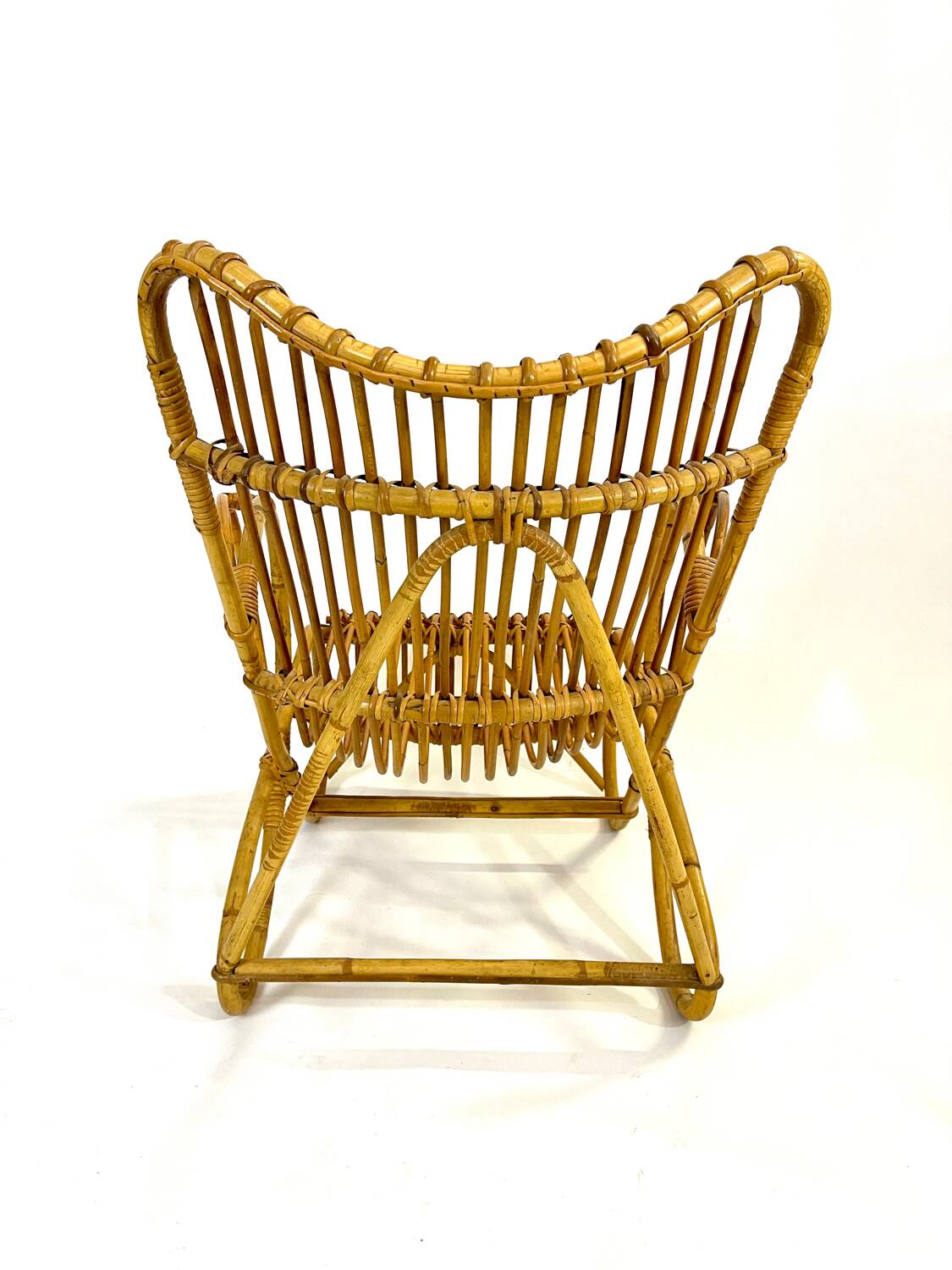 Fauteuil en rotin vintage Marlène