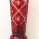 Carved Bohemian crystal vase