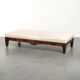 Antique French sofa from the 19th century in Empire style with a silk seat