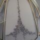 Gold metal pendant lamp and Murano glass panels by Eglo Leuchten Austria 1970