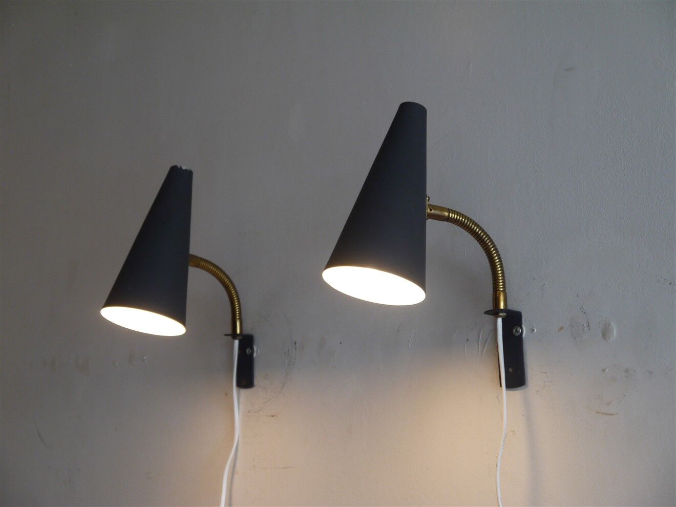 Paire d'appliques suedoise d'Ekilstuna 1960