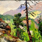 Pair of post-impressionist paintings signed BERJONNEAU, oil on cardboard.