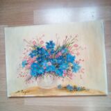 huile sur toile Cadre champetre nature morte denise legrix