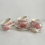 6 Johnson Brothers "Rose Chintz" English earthenware mugs