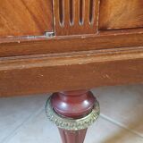Louis XVI style sideboard with 3cm marble top and matching round table
