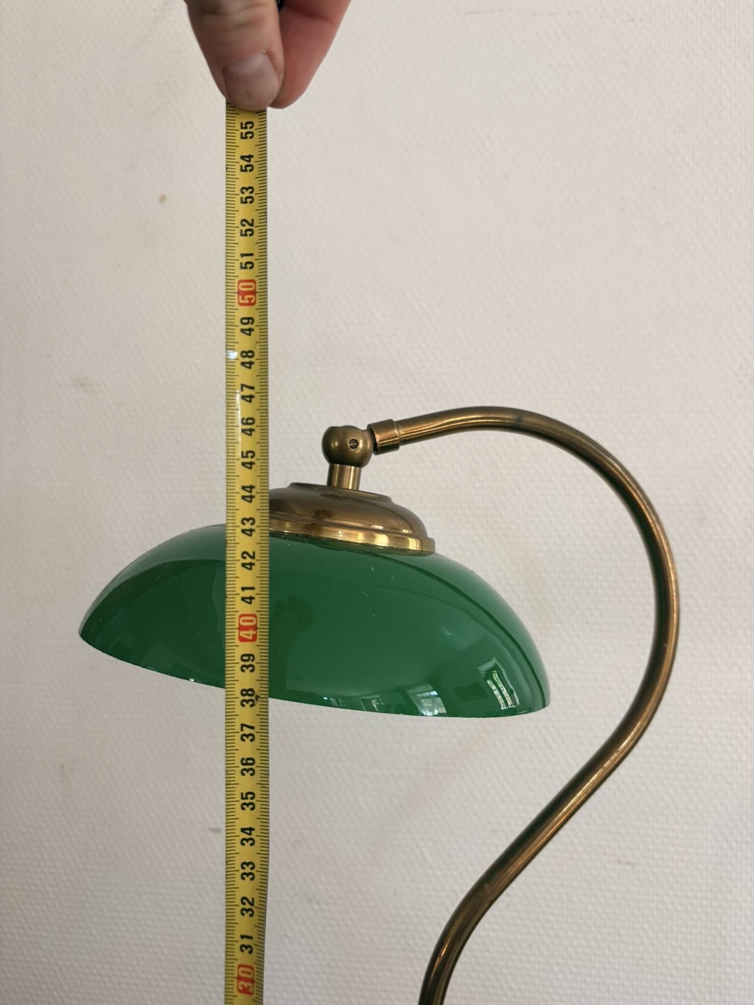 Banker's Desk Lamp Swan Neck Opaline Green