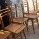 6 wooden chairs in Scandinavian style