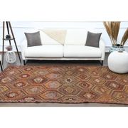 Vintage Turkish Oushak Handmade Wool & Cotton Brown Area Rug 164x288