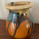 Glazed clay vase