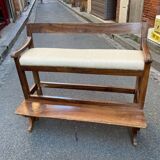 Paire de banquettes de billard noyer XIXe