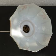 Hanging blown glass opaline glass of 1920s orange milk