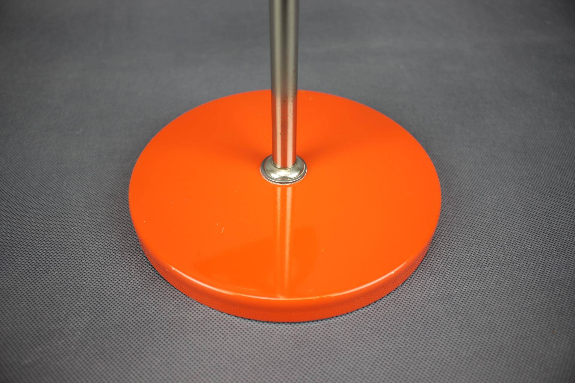 1970s German Orange Adjustable Desk Lamp Bauhaus Style