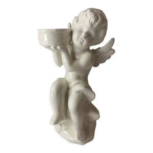 Ange bougeoir en porcelaine