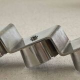 Chrome-plated metal candle holder