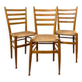 Set of three rope chairs