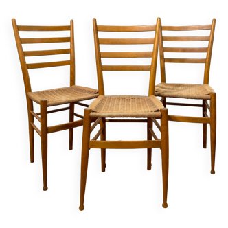 Lot de trois chaises cordes