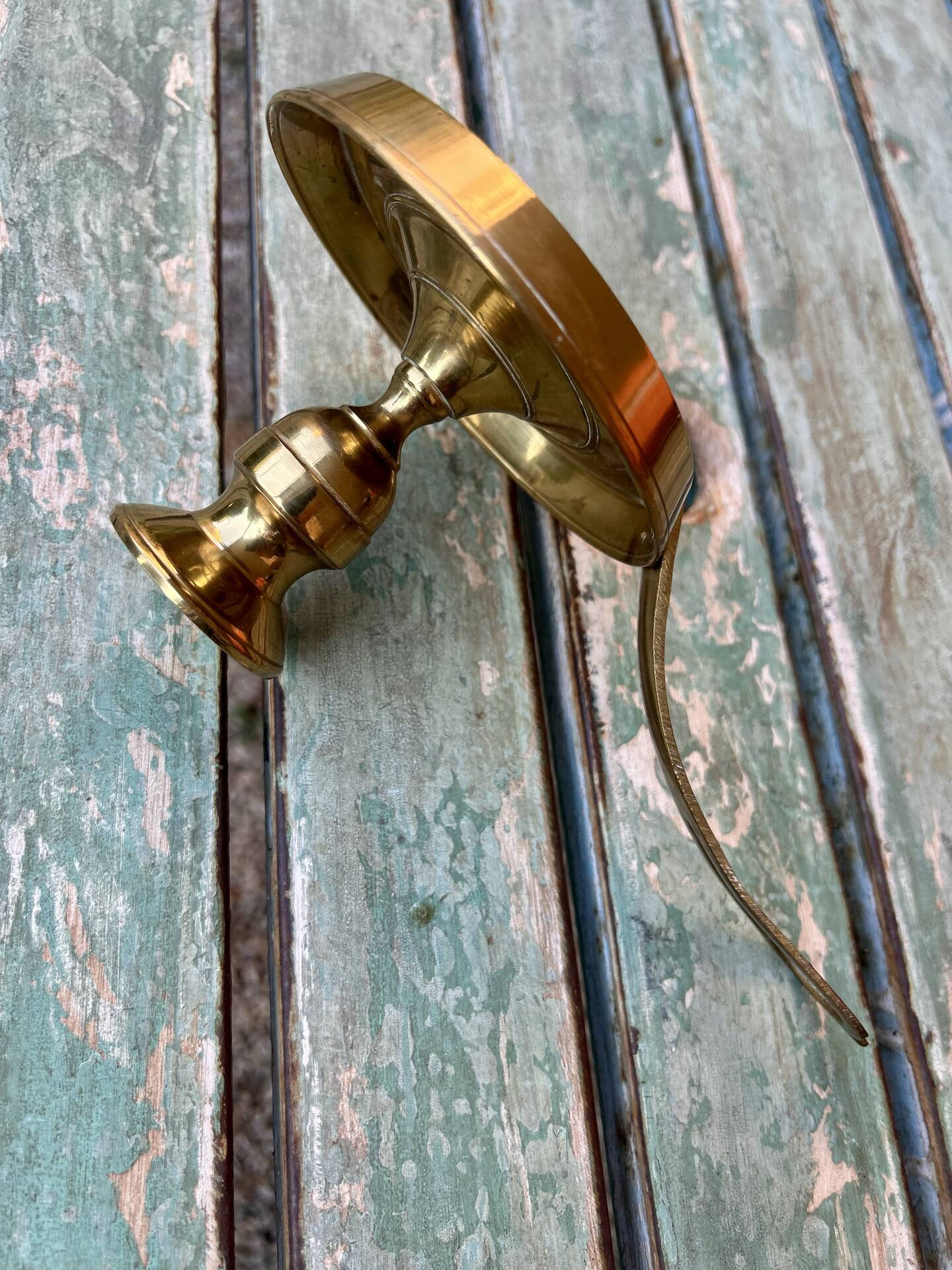 Brass hand candlestick