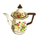 Coffee maker in earthenware decorated with hawthorn flowers, from the house Villeroy--Boch, model "Portobello"